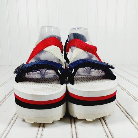Tommy Hilfiger Red, White, and Blue Platform Sandals - Picture 3 of 12